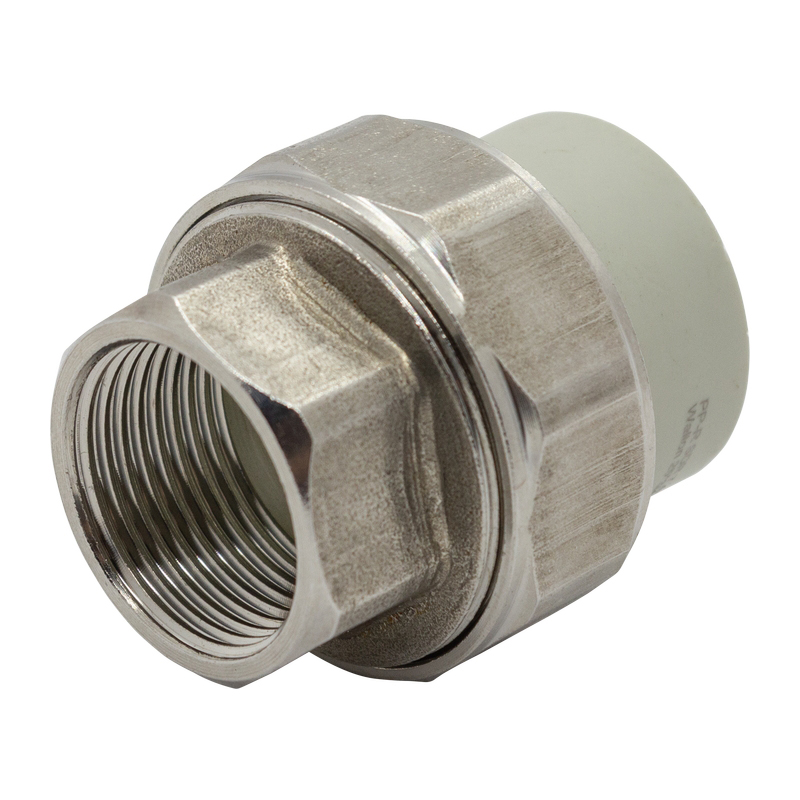 Муфта комбинированная разъёмная вн.рез. 25х 3/4" WALTON master серый (10/160)