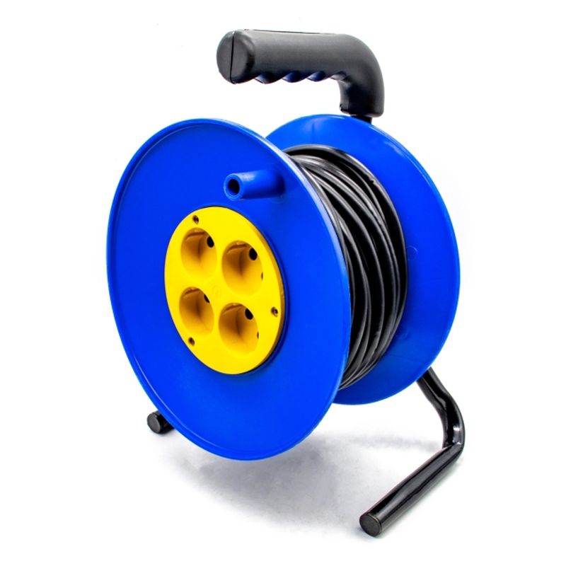 Удлинитель на катушке УС-4-40 4 розетки, без заземления, ПВС 2х1,5, 40м (1/1)