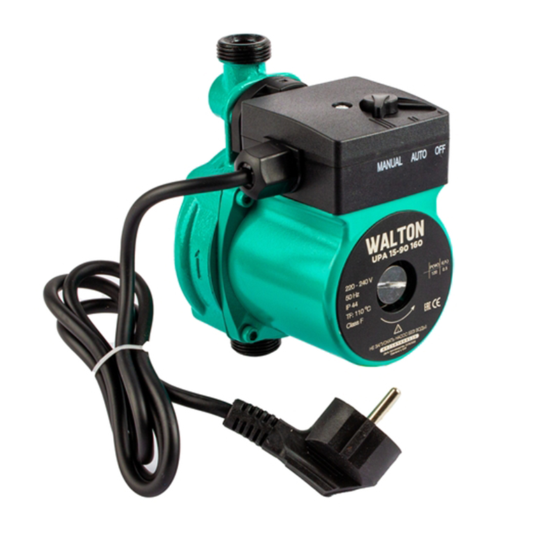 Насос циркуляционный для повышения давлен. WALTON UPА 15-90, 160мм, 120Вт, подключение 1/2" (1/8)