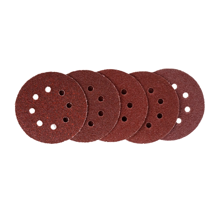 Круг абразивный СИЛАЧ шлифовальный под "липучку" с отверстиями 125 мм зерно  40 (5шт/уп) (1/200)