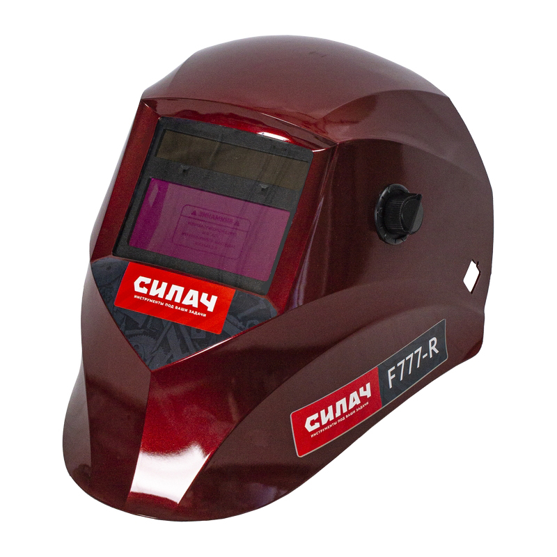 Маска сварщика СИЛАЧ, модель F777-R хамелеон Красный глянец (1/20)