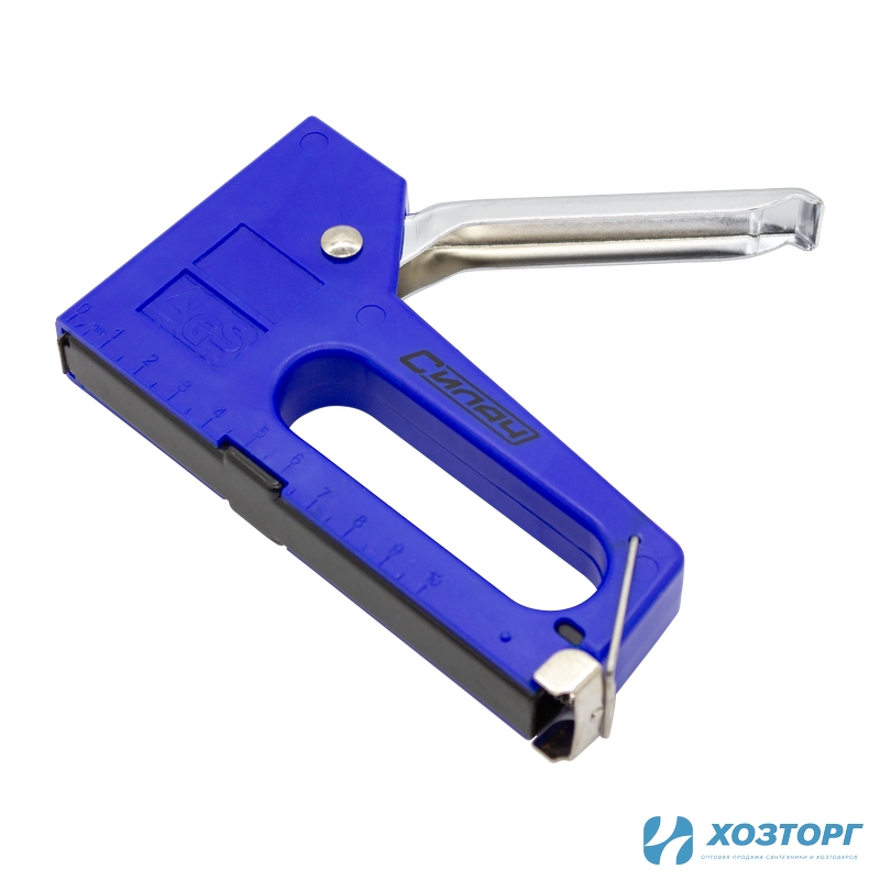 Степлер мебельный легкий пластик, скобы 4-8мм, ТИП 53А, СИЛАЧ СТАНДАРТ (6/36)