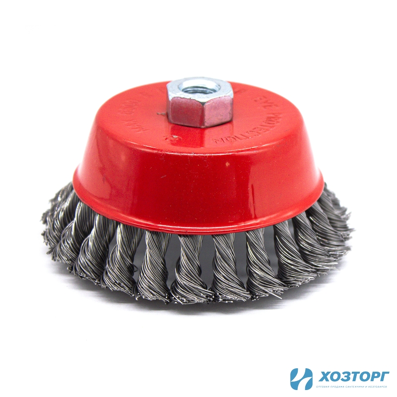 Щетка металлическая для УШМ СИЛАЧ 125мм/М14, чашка, крученая (1/40)