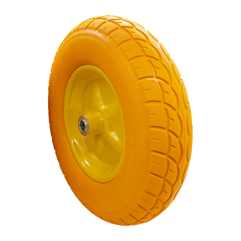 Колесо к тачке ПОЛИУРЕТАНОВОЕ  4.00-8 ,20мм СИЛАЧ (5/90)