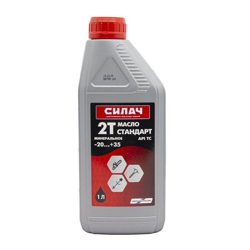 Масло двухтактное минеральное  СИЛАЧ СТАНДАРТ  2Т API TC,1 литр (1/12)