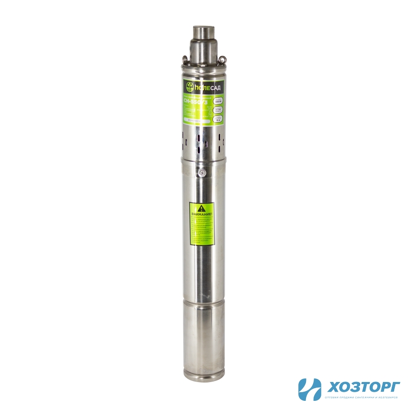 яя_Винтовой  скважинный насос ПОЛЕСАД СН-550/3, 550Вт, ⌀75мм, напор 90м, подключение 1" кабель 1 м (1/1)