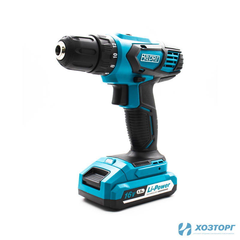 Дрель аккумуляторная ВАРЯГ ДА-16/2(16В, пат10мм,2 скорости,30Нm, аккум Li-1,5А/ч) кейс, 2 ак (1/1)