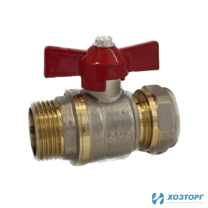 Кран шаровой д/металлопластика SMS 16х1/2" ц/ш 8006 (15/150)