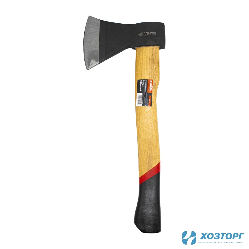 Топор  800гр. с деревянной ручкой, кованый, СИЛАЧ (6/24)