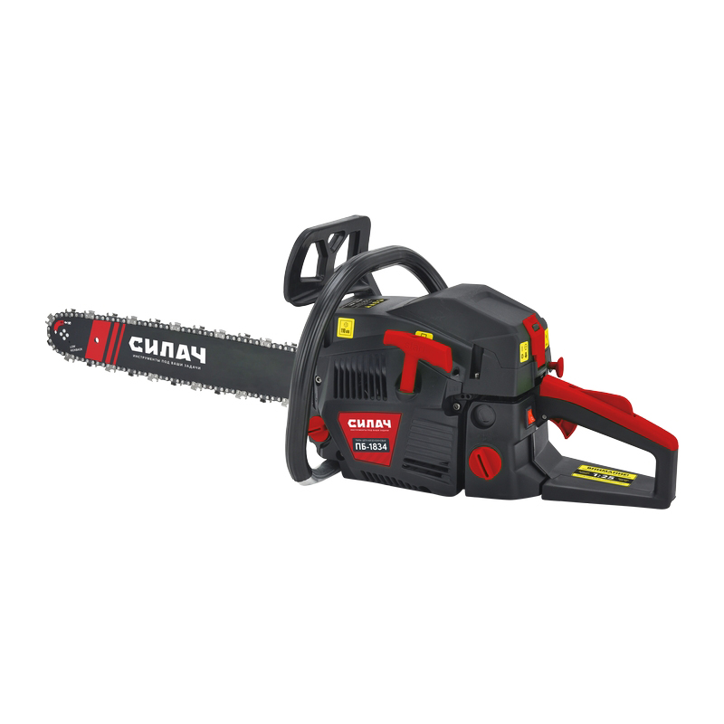  Пила бензиновая цепная СИЛАЧ ПБ-1834 2,5кВт/3,4 лс,шина18"/45см,72зв (1/4)