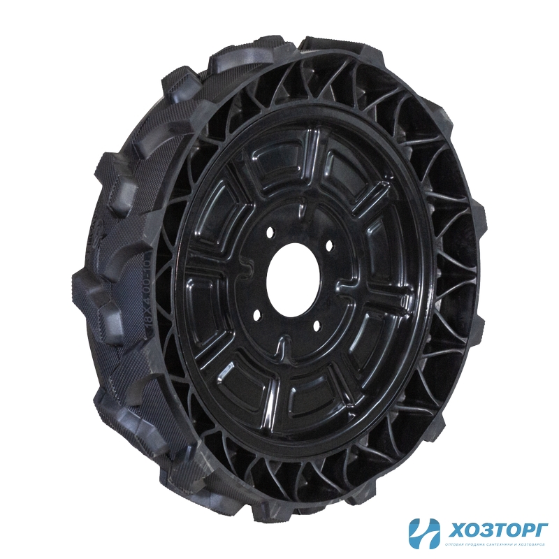 Колесо к МОТОБЛОКУ 18*4.00-10 ВАРЯГ ,С Амортизацией , диск 4 отверстия, цена за штуку (1/4)