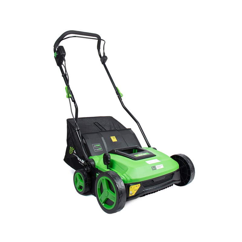Скарификатор электрический GRASSMAN SCE 180 1800Вт, ширина 360мм, травосборник 45 л, колеса  (1/16)