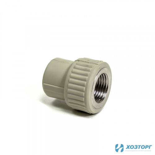 Муфта комбинированная вн.рез. 25х 1/2" WALTON серый (10/300)