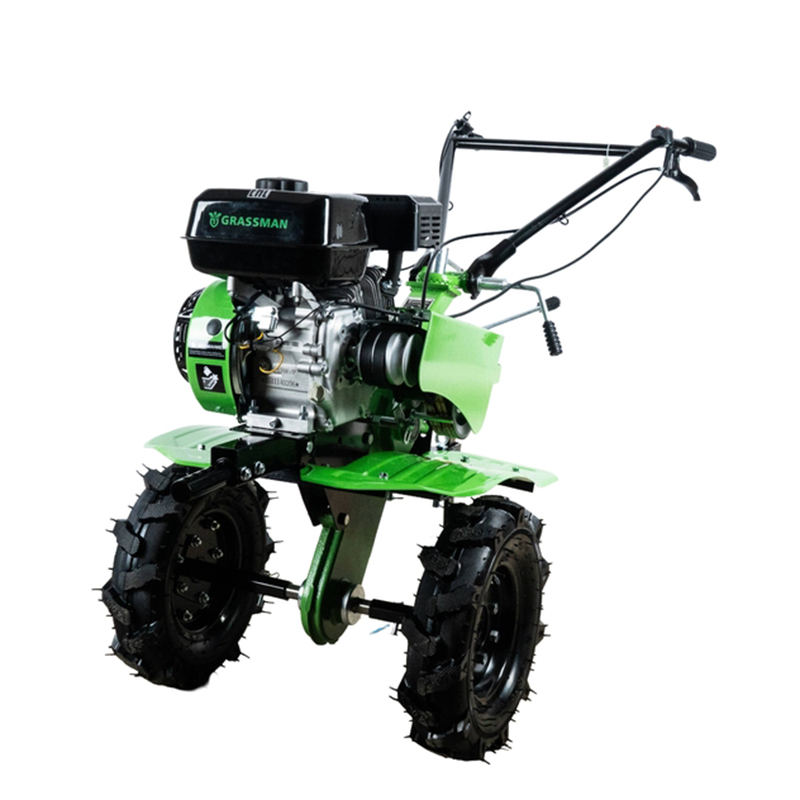 Мотоблок бензиновый GRASSMAN GB 7000 ,колеса в комплекте 4*8 ,65кг,7 лс, (2+1), бенз , фрезы 24 мм ,РУЛЬ В КОРОБЕ (1/4)
