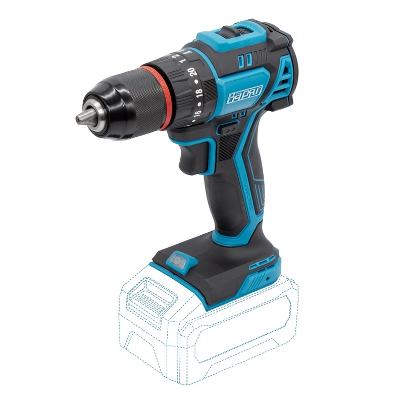  Дрель аккумуляторная ударная ВАРЯГ ДАУ-21/2Н (21В, пат13мм, 2 скорости, 70Нм) кейс, без АКБ, без ЗУ (1/5)