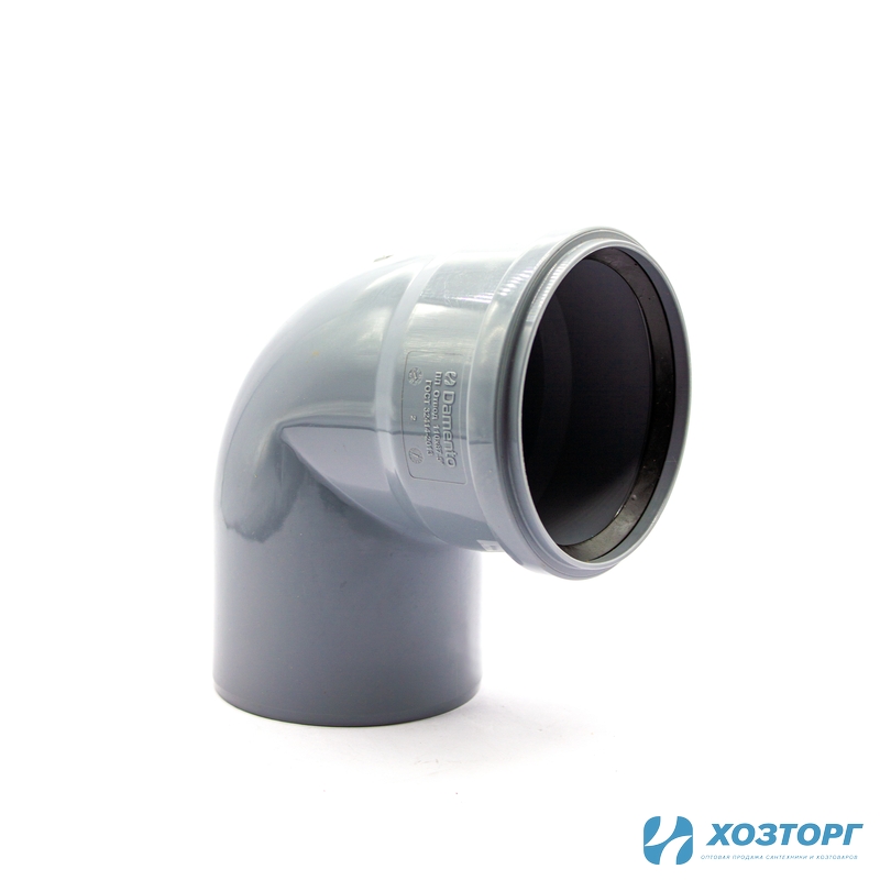 Отвод канализационный 110х90° DAMENTO (1/40)