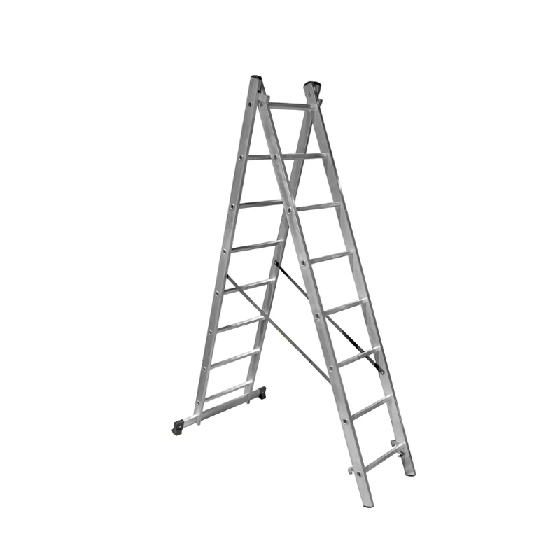 Лестница алюминиевая двухсекционная 8 ступеней,  СИЛАЧ 2*8, 2,31/3,73 м (1/1)