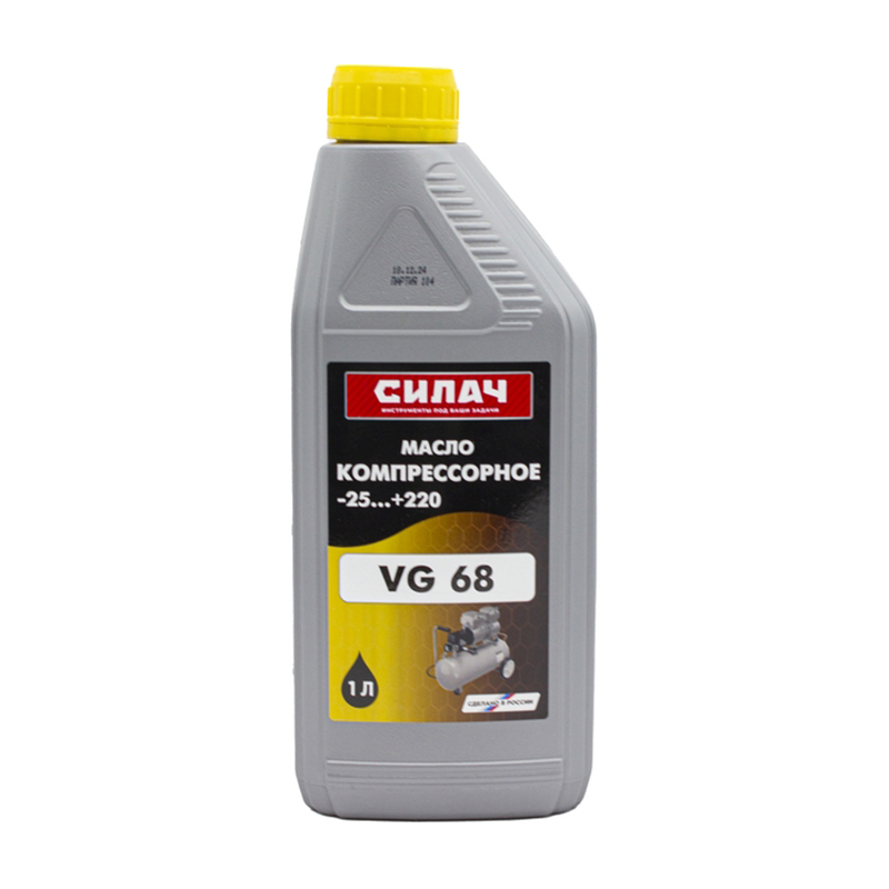 Масло компрессорное полусинтетическое СИЛАЧ VG-68 1л (1/12)