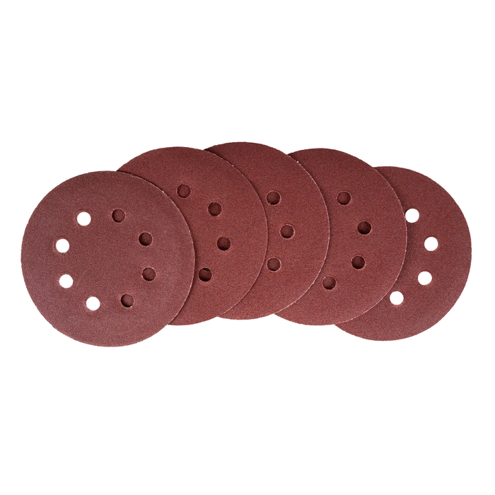 Круг абразивный СИЛАЧ шлифовальный под "липучку" с отверстиями 125 мм зерно 120 (5шт/уп) (1/200)