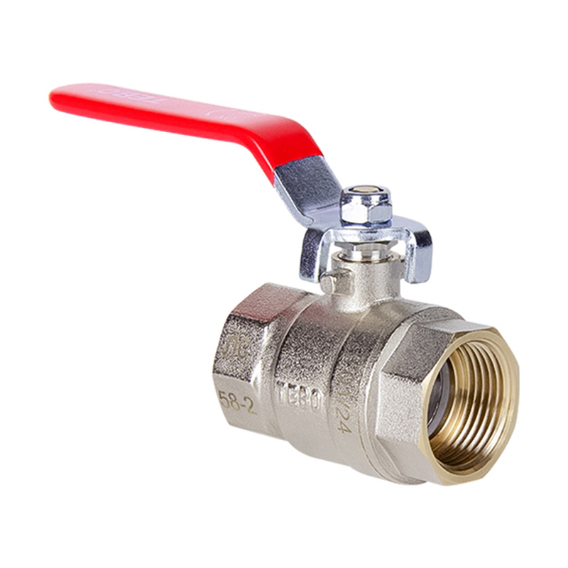 Кран шаровой полный проход TEBO 1 1/4" В-В ручка гайка-штуцер T-КШ.101.114.КР.CN (2/18)