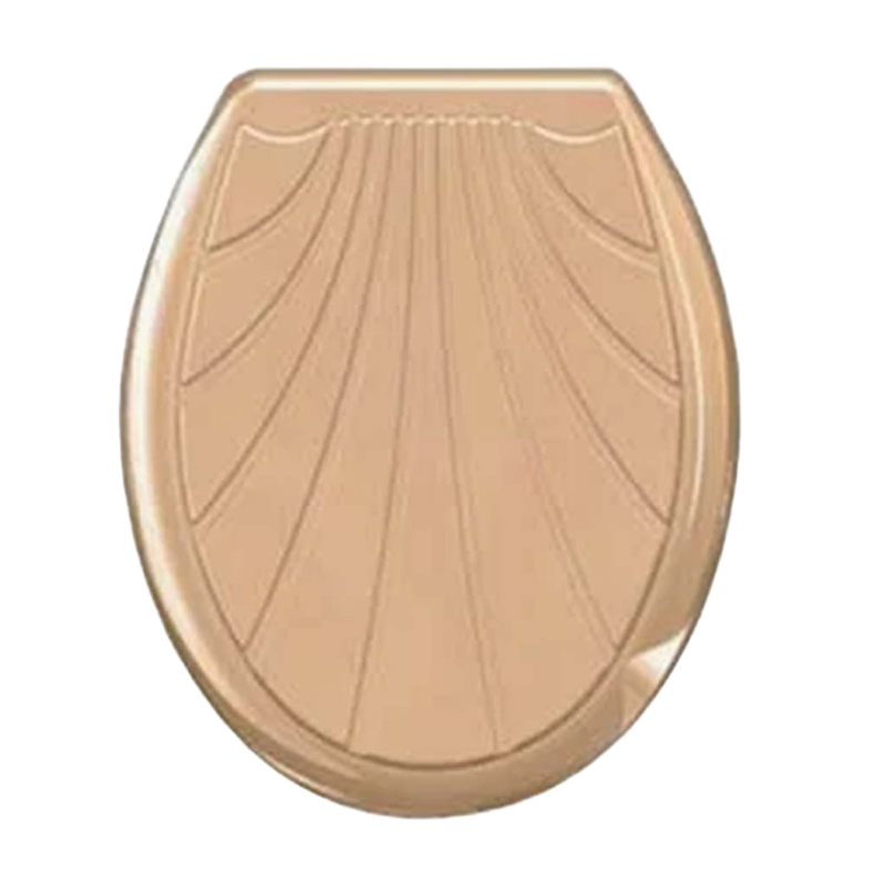 Сиденье для унитаза жесткое "РАКУШКА" кремовый (1/10)