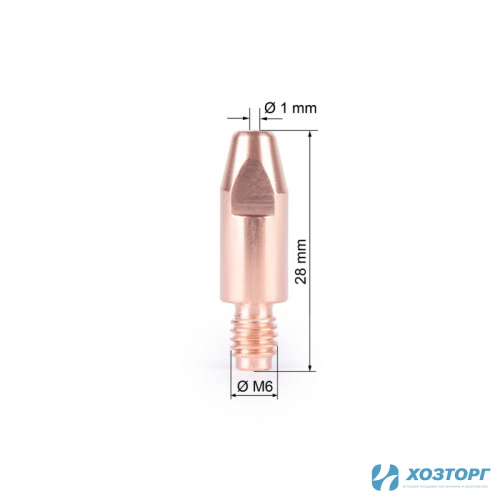 Наконечник токосъемный М6х28х1.0 Varteg 6096 (1/20)
