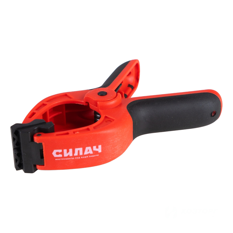 Клещеобразная усиленная струбцина, пластиковый корпус, двухкомпонентные рукоятки, 50 мм СИЛАЧ МАСТЕР КС-50 (1/200)