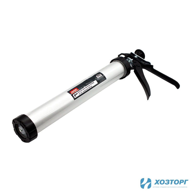 Пистолет для герметика СИЛАЧ ПРОФИ ПГ-107 закрытый, алюминиевый корпус 600 мл. (1/20)