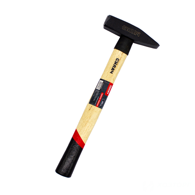 Молоток  400гр. с деревянной ручкой кованный СИЛАЧ (6/48)