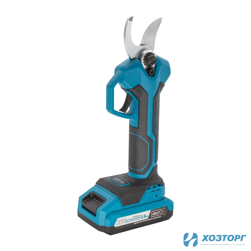 Аккумуляторный секатор Варяг  АС -2101 (БЕСЩЕТОЧНЫЙ, 21В, аккум Li-Ion 2,5 А/ч) картон,1 акб (1/10)