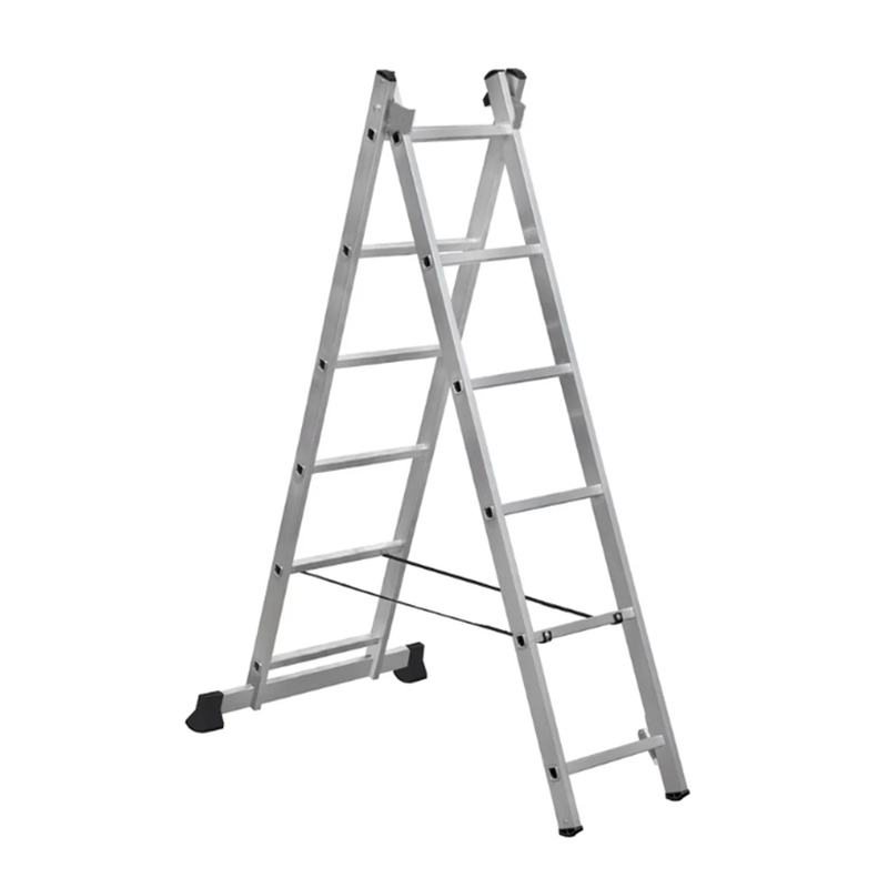 Лестница алюминиевая двухсекционная 6 ступеней,  СИЛАЧ  2*6, 1,74/2,6 м (1/1)