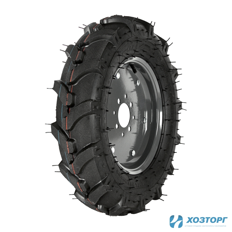 Колесо к МОТОБЛОКУ 5.00-12 ПОЛЕСАД ,Елочка , диск 4 отверстия, цена за штуку (2/24)