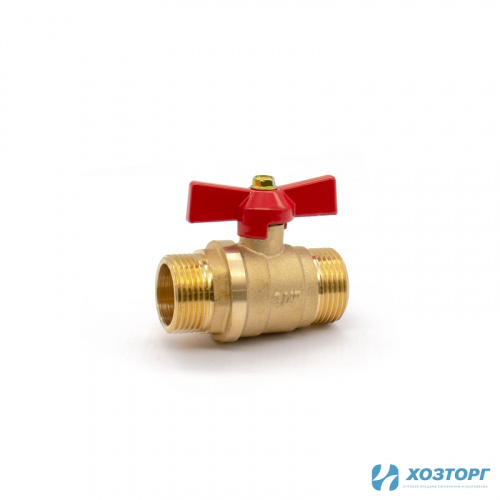 Кран шаровой DORON  3/4" Н-Н бабочка штуцер-штуцер (10/140)