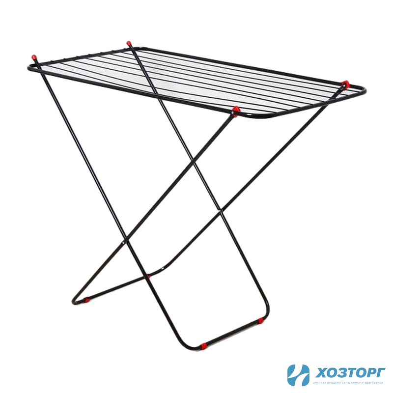 Сушилка для белья напольная, низкая, рогатка, крылья нет,"Simple Black 10 м"  SD041-2B (1/8)