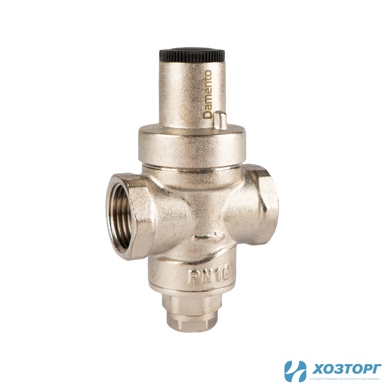 Регулятор давления поршневой 1-6 Бар 1/2" В-В под манометр Damento Clima (1/40)