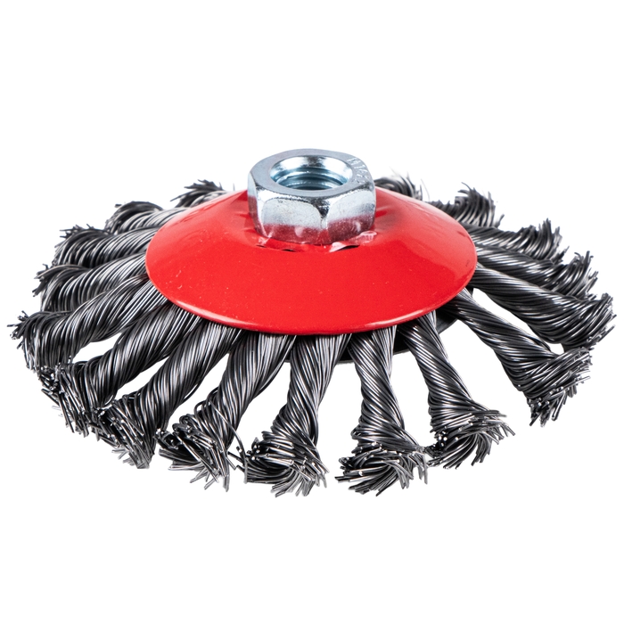 Щетка металлическая для УШМ СИЛАЧ 115мм/М14, тарелка, крученая (1/100)