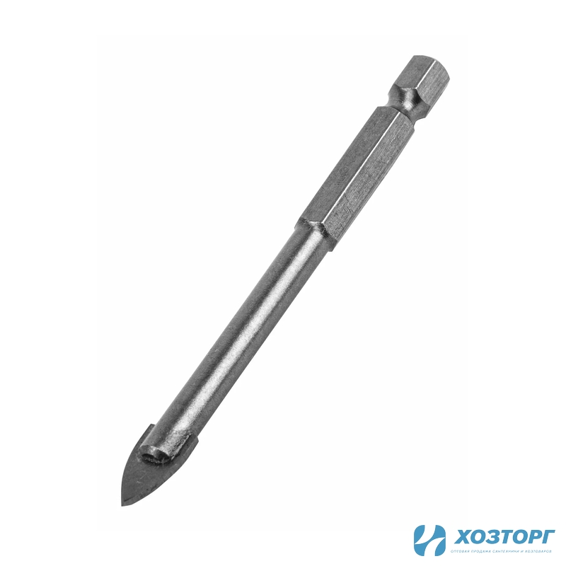 Сверло по керамике, кафелю и стеклу  6 мм, 6гр хвостовик (в блистере) СИЛАЧ (20/200)