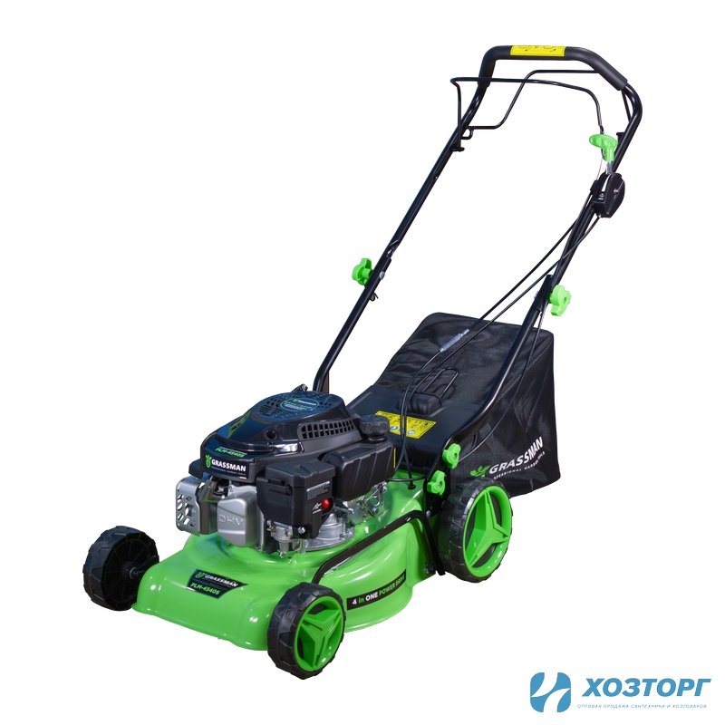 Газонокосилка бензиновая GRASSMAN PLM-4540S ,3,3кВт/4,5лс,3000об/мин,захват41см,40л,4Т/АИ-92,самоход (1/6)