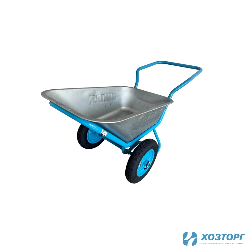  Тачка строительная СИЛАЧ - ТСт 110/2П, 2 колесная LUX П-образная ручка, 360кг, Индивидуальная упаковка (1/1)