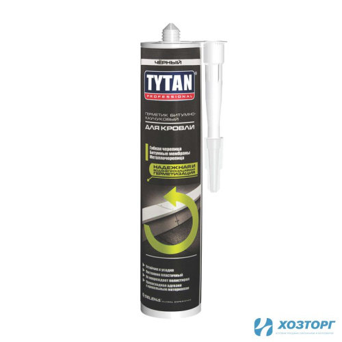 Герметик TYTAN Professional битумно-каучуковый для кровли черный 310 мл, 17584 (1/12)