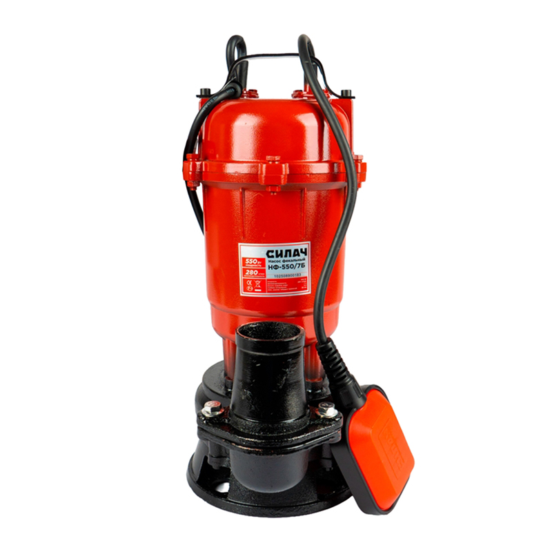 Фекальный насос  СИЛАЧ НФ 550/7Б (550Вт, макс производ.280л/мин, макс высота подъема 7м) (1/49)