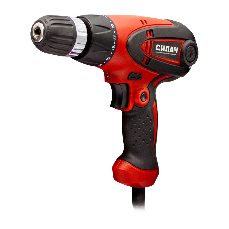 Дрель электрическая шуруповерт  СИЛАЧ ДЭШ-10.300 (300Вт, пат-10мм, 18Hm, 1 скор, 0-750об/мин) (1/10)