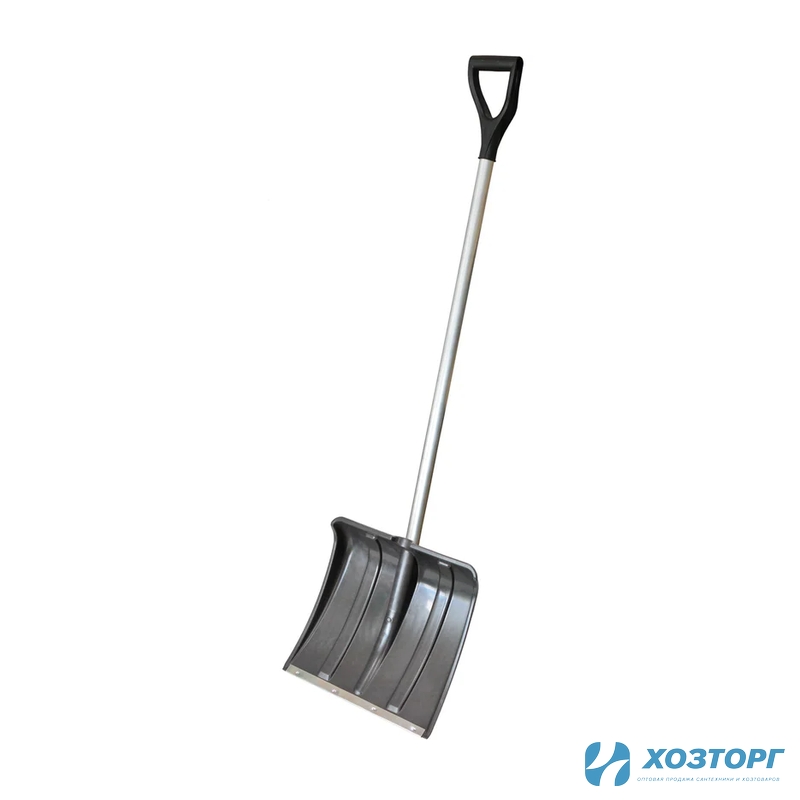 Лопата снеговая "Вьюга №3" оцинк.пл. с метал. краш.черенком.V-ручкой.32d (380х365мм) (5/90)