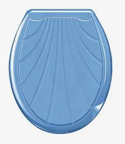 Сиденье для унитаза жесткое "РАКУШКА" голубой (1/10)