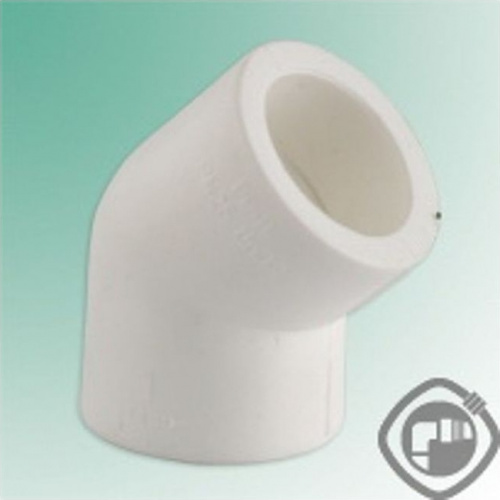 Угольник соединительный  50*45 ТВ белый 030030206 (8/72)