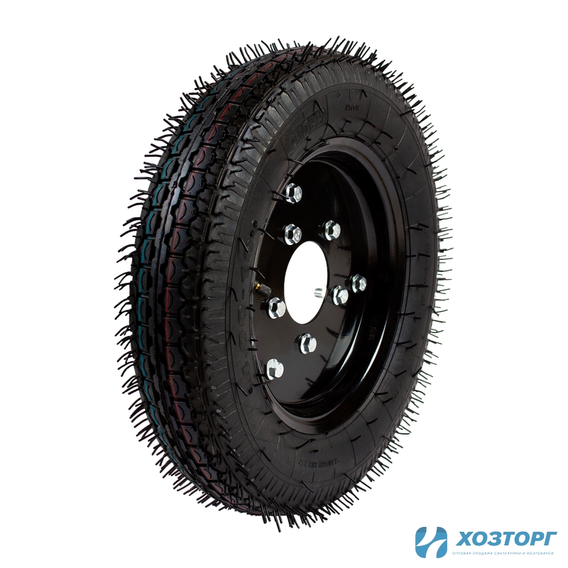 Колесо ДЛЯ ТЕЛЕГИ СИЛАЧ Т-9 КД-410 Шоссе 4*10, 5 отверстий. (2/56)