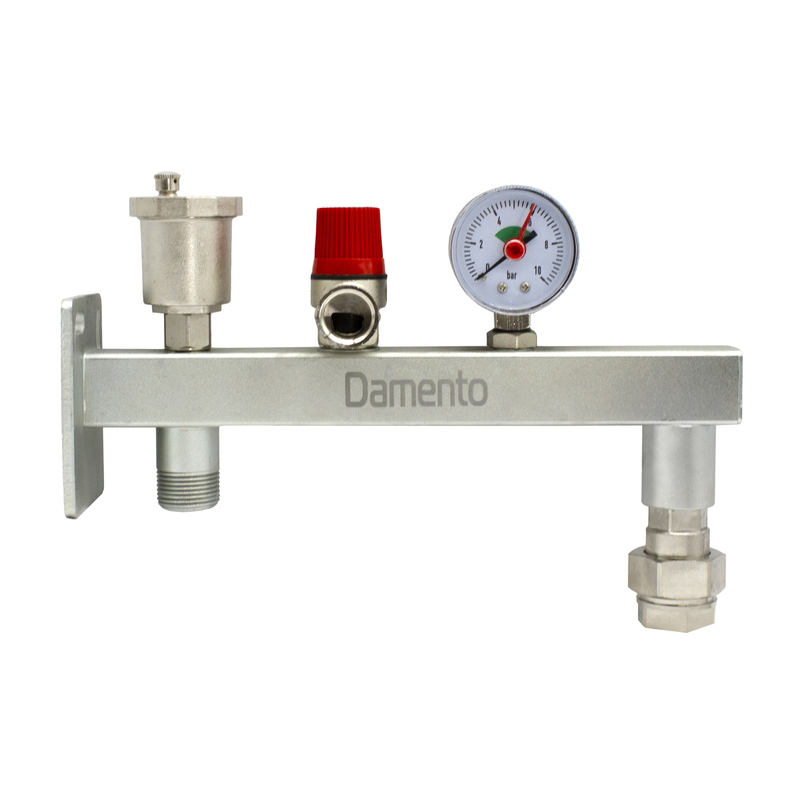 Группа безопасности для расширительного бака с обратным клапаном 3/4" 3 бар Damento Clima (1/4)