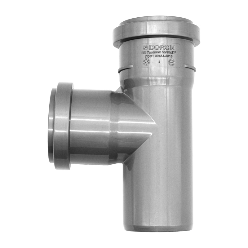 Тройник канализационный  50х50х90° DORON (1/180)