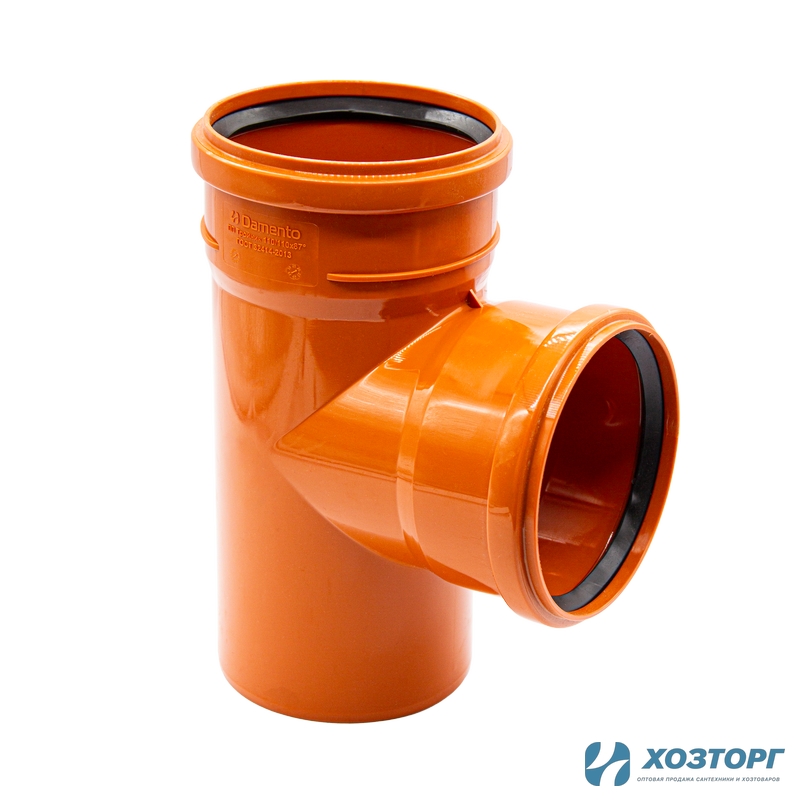 Тройник канализационный наружный 110х110х90° DAMENTO (1/25)
