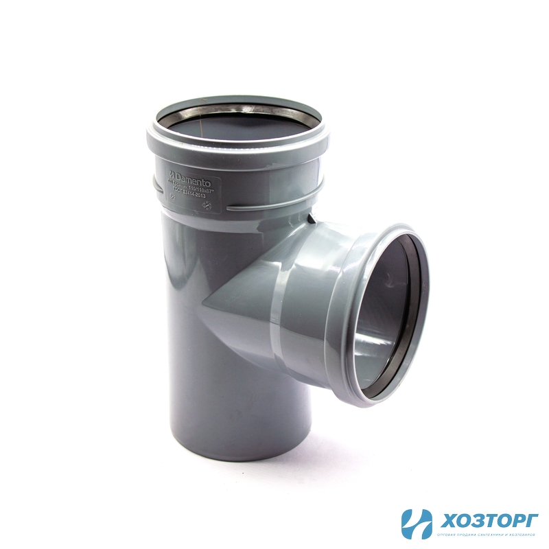 Тройник канализационный 110х110х90° DAMENTO (1/25)
